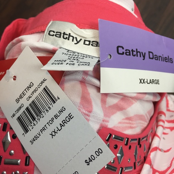 Beautiful Cathy Daniels 3/4 Sleeve Top - Picture 5 of 5